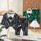 Boys spring and autumn long sleeve three-piece set